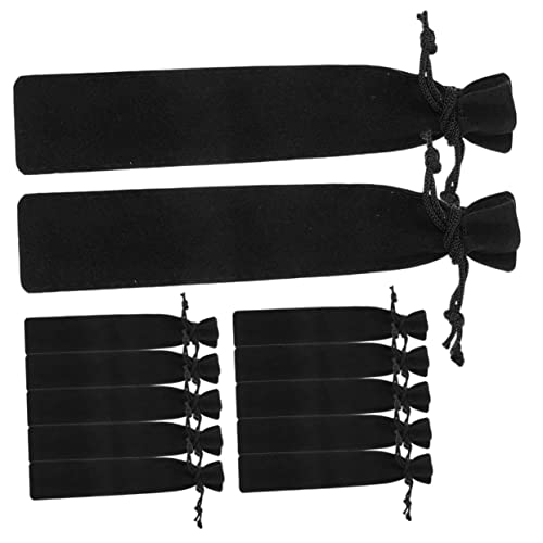 Angoily 12stücke Pack Stiftbeutel Aus Strapazierfähigem Fadensuchtfreiem Material Großkapazitiver Schreibwaren-Organizer Mit Kordelzug Tragbare Stifttasche Für Stifte Kugelschreiber von Angoily