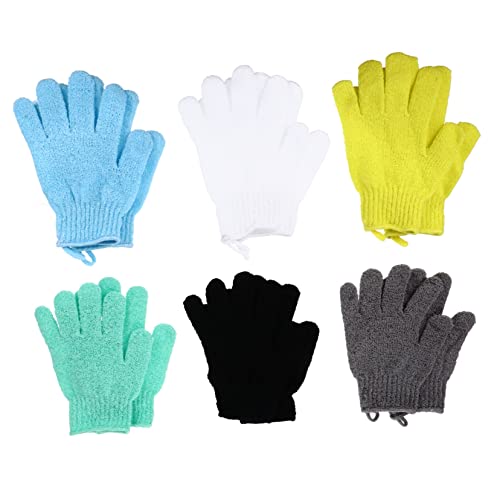 Angoily 12St Badehandschuhe Peeling Handschuhe zum Reinigen koreanischer Waschlappen handtücher Handtuch Badeschrubber Hautpflegehandschuh gefrostet Wäscher Badetuch Fräulein Polyester von Angoily