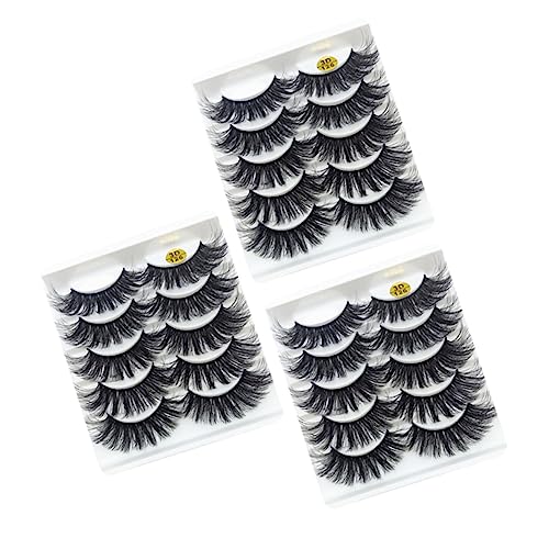 Angoily 15 Paare Falsche Wimpern fake wimpern falsecara wimpern lash set eyelash Band für voluminöse Wimpern natürlich Mädchen Make-up Wimpern Kosmetik Wimpern Fülle 3d von Angoily