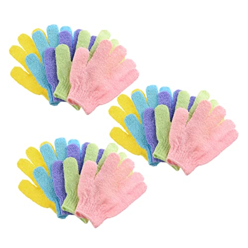 Angoily Peeling-handschuh-set 15-teilig Multifunktional Badehandschuh Handtücher Rückenmassage für Frauen von Angoily