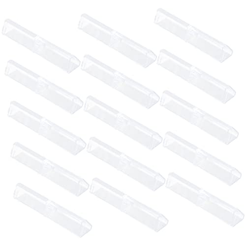 Angoily 15stücke Federmäppchen Transparent Leeres Multifunktions-federmäppchen Schreibwarenbox Stapelbarer Stiftbehälter Für Schüler Federbox Stift Display Lagerung von Angoily