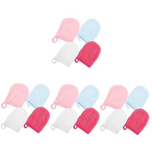 16 Stk Reinigung der Fingerspitzen abschminken makeup remover mikrofaser tuch handtücher bilden Fingerbett Schönheitshandtuch Gesichtswäsche Make-up-Entferner-Pad superfeine Faser von Angoily