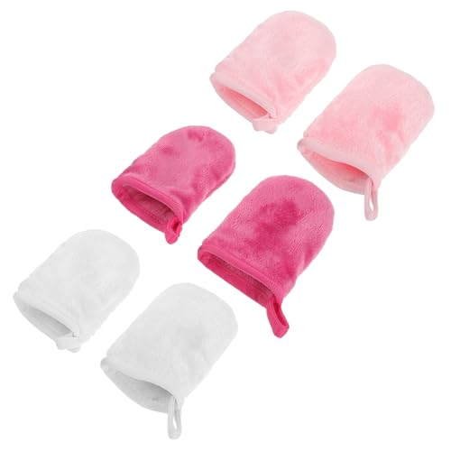 Angoily 18 Stk Handschuhe waschen Abschminktücher aus Mikrofaser Reisehandtuch weiße Waschlappen handtücher Gesichtsreinigungshandschuhe aus Mikrofaser Beauty-Make-up-Entferner-Handschuhe von Angoily