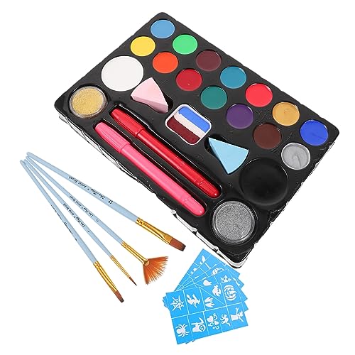 Angoily 1Satz Gesichts und Körperbemalungs Farbset Teiliges Wasserbasiertes Make Up Set für Festivals Halloween und Cosplay Pinsel für Kreative Designs und Einfache Anwendung von Angoily