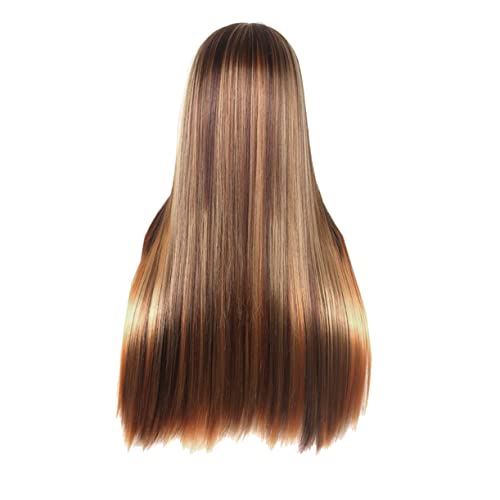 Angoily 1Stk Perücke brown wig gift for girls presents for women Cosplay-Kopfbedeckung Toupet für Frauen Cosplay-Haarteil Gradient Rosennetz Damen Hochtemperaturdraht von Angoily