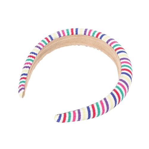 Angoily 1stk Regenbogen-stirnband Stirnbänder Für Damenhaar Süßes Hartes Stirnband Make-up Kosmetisches Haarband Kopfschmuck Requisiten Beauty-haarband Haarteil Winter Stoff Frau von Angoily