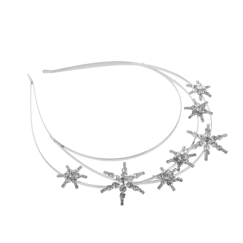 Angoily 1Stk Stern Stirnband Krone Kopfschmuck aus Kristall Stern-Haarband Stern-Stirnband Haarschmuck mit Kristallkrone damen stirnbänder Hochzeitskrone Sternhaare schmücken Mädchen von Angoily