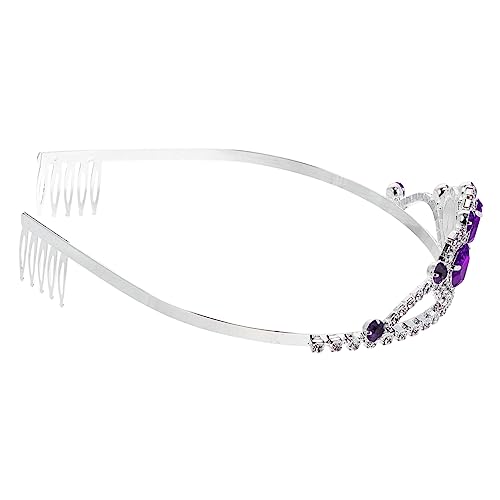 Angoily 1Stk Stirnband mit Strasskrone haarschmuck Mädchen Kopfbedeckung Strasssteine Kind Zinklegierung Violett Angoily 1Stk Stirnband mit Strasskrone haarschmuck Mädchen Kopfbedeckung Strasssteine Kind Zinklegierung Violett von Angoily