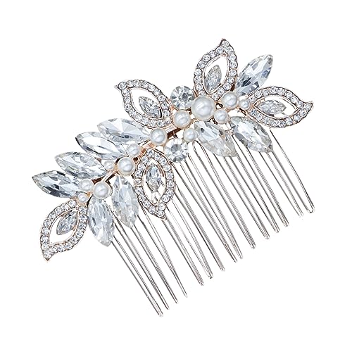 Angoily 1Stk elegante Kopfbedeckung Haarschmuck aus Strass Haarkamm mit Strass hair styling haar zubehör Tiara Haarkamm aus Kristall Haarkamm aus Legierung Hochzeit Braut von Angoily