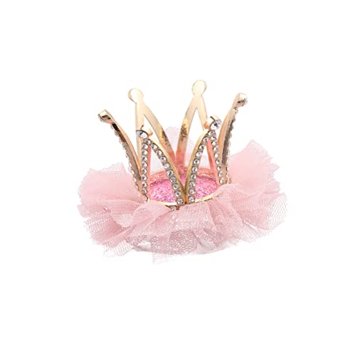 1stk Kristall Tiara Haar Clip Haarspangen Mit Prinzessinnenblumen Diamant-haarspangen Prinzessinnen-blumenmaschen-haarspangen Haar Barrettes Für Kinder Haarnadel Krone Braut Knopf von Angoily