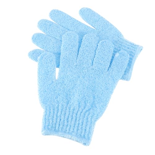 2 Paar Peeling-handschuhe Duschhandschuhe Badehandschuh-schrubber Badehandschuh-peeling Körperbürstenhandschuh Badehandtuch Doppelseitig Badetuch von Angoily