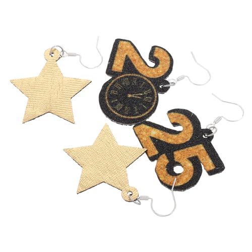 Angoily 2 Paare Ohrringe Des Neuen Jahres Ohrringe Ohr Baumeln Ohrring-partygeschenke Frohes Neues Jahr, Partyschmuck Partyschmuck Neujahrs-ohrringe Modeohrringe Neujahr Schmuck Plastik Angoily 2 Paare Ohrringe Des Neuen Jahres Ohrringe Ohr Baumeln Ohrring-partygeschenke Frohes Neues Jahr, Partyschmuck Partyschmuck Neujahrs-ohrringe Modeohrringe Neujahr Schmuck Plastik von Angoily