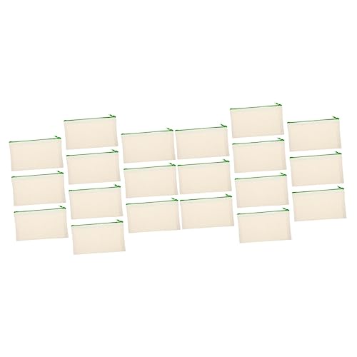 Angoily 2 Sätze Blanko Federmäppchen Canvas Handliche Kosmetiktasche Mit Reißverschluss Für DIY Bemalung Zur Aufbewahrung Von Stiften Und Schreibutensilien Zufällige 10 Stück * 2 von Angoily