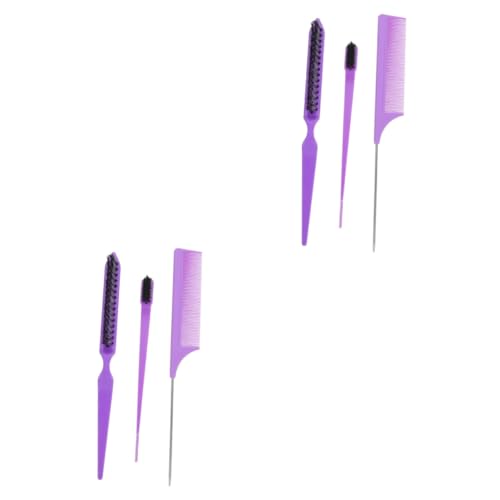 Angoily 2 Sätze Bürstenkamm-set Neckender Kamm Entwirrkamm Haarbürste Mit Borsten Dreifacher Toupierkamm Herrenanzüge Kämme Für Haare Männer Anzug Barbier Make-up Pinsel Damen Abs Haupt von Angoily