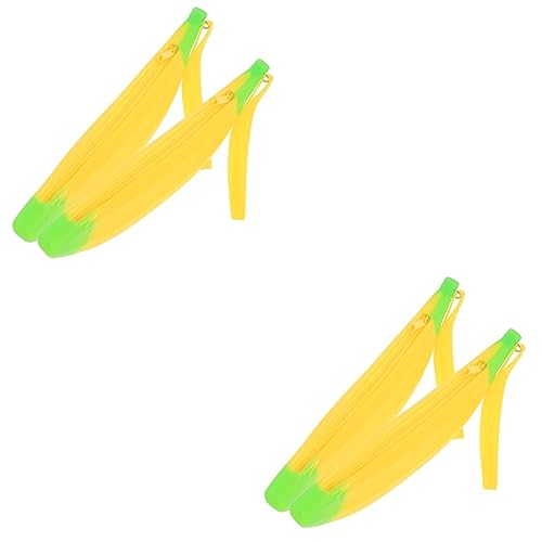 Angoily 2 Sätze Silikon Federmäppchen Bananenform Große Kapazität Stiftetasche Für Praktische Und Kreative Schulsachen Aufbewahrung Waschbar Und Reißfest 2 Stück * 2 von Angoily