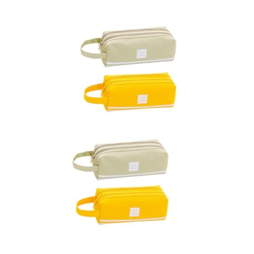 Angoily 2 Sätze Stiftetasche Mit Großer Kapazität Doppelter Reißverschluss Stiftaufbewahrungstasche Zufälligen Farben Für Schule Und Büro Zufällige Farbe 2 Stück * 2 von Angoily