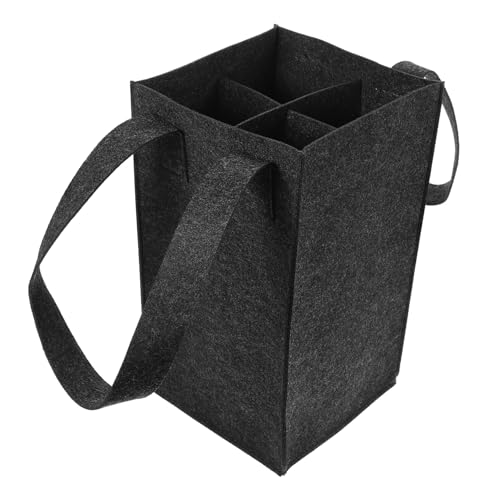 Angoily 2 Stck. Filz Weinflaschentasche für Flaschen Tragetasche mit Verstärktem Griff Sichtfenster Wiederverwendbar Praktische Geschenkverpackung Geeignet für Rotwein und Ciderflaschen von Angoily