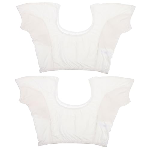 Angoily 2 Stk Schweißweste weiße BHs Pullover Westen aussetzen Shapewear-Tops für Damen Gut Unterarm-Schweißpads Weste Dame Unterarmweste ausgeschnitten Unterwäsche Panzer Hosenträger Frau von Angoily