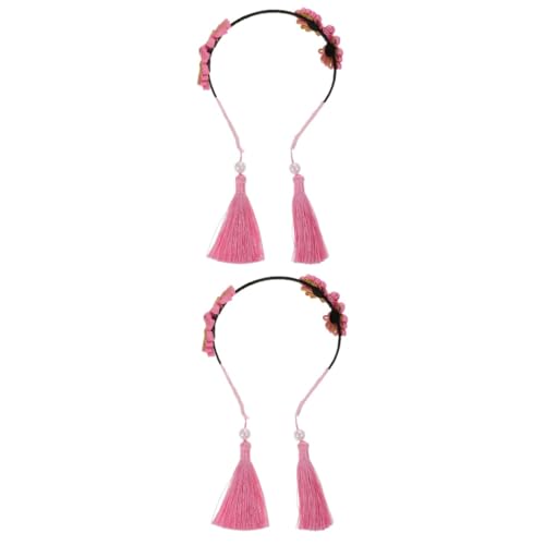 Angoily 2 Stk Stirnband im Ethno-Stil kinder haarspangen haarspange kinder partyzubehör kinder hair accessories for girls kleines Mädchen Haarschmuck Japan Schal Baby Kopfbedeckung Stoff von Angoily