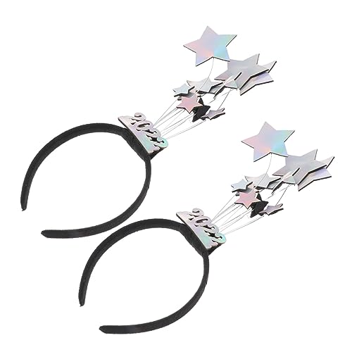 Angoily 2 Stück 2022 Pentagramm-stirnband Weihnachtsdeko Geschenk Kind Gefühlt Bilden von Angoily
