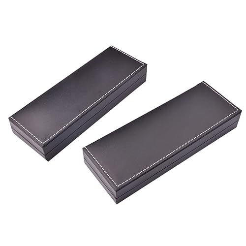 Angoily 2 Stück Box Stiftebox Stiftebehälter Federmäppchen Bleistifthalter Schwarz von Angoily