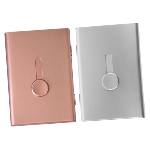 Angoily 2stücke Visitenkartenhalter Aus Metall Herausziehbares Kartenetui Tragbarer Kartenhalter Für Büro Und Reise Stabiler Und Platzsparend von Angoily