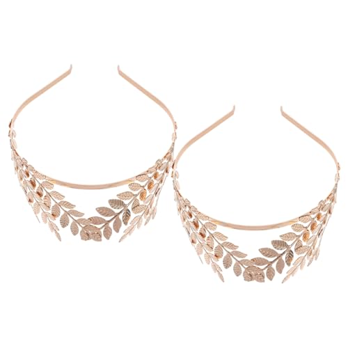 Angoily 2 Stück Griechisches Blatt Stirnband Goldkranz Krone Römisches Kopfstück Göttinnen Kostüm Kopfbedeckung Römische Krone Blattgold Stirnband Für Halloween Karneval von Angoily