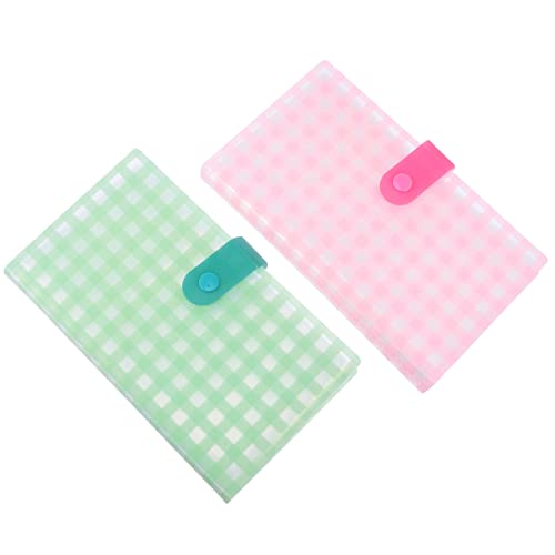 Angoily 2 Stück Kartenhalter für Visitenkarten und Bankkarten Große Kapazität Tragbar Einfaches und Design für Geschäftliche Zwecke Grün von Angoily