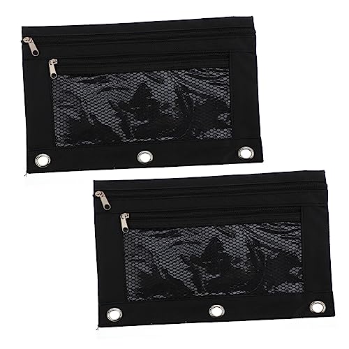 Angoily 2stücke Federmäppchen Mit Netzfenster Oxford Tuch Stiftehalter Schreibwarentasche Lagerung Tasche Für Schule Büro Reisen von Angoily