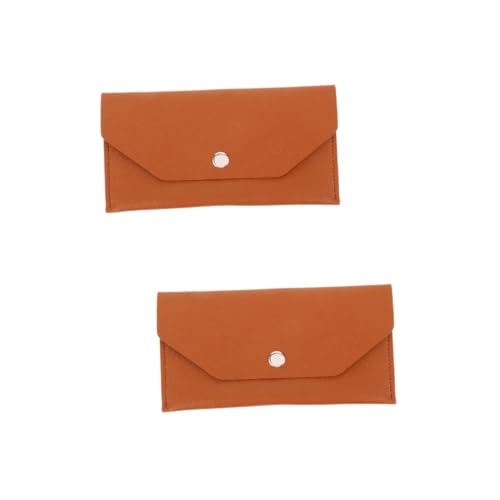 Angoily 2 Stück Portables PU mit Druckknopf Leichter Kartenhalter für Täglichen Gebrauch und Langlebig Büro Shopping und Reisen von Angoily