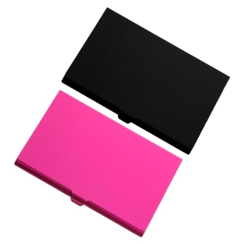 Angoily 2 Stück Visitenkartenetui aus Metall Karten-Organizer-Kartenetui visitenkartenhalter Metall Sublimations-Bürokartenhalter Sublimation Blanks Produktkartenhalter Aluminiumlegierung von Angoily