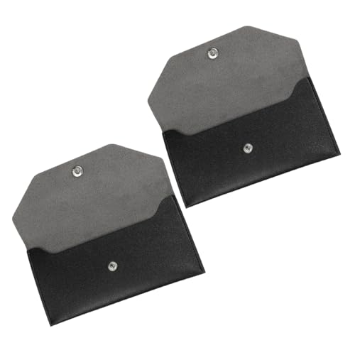 Angoily 2 Stück Wiederverwendbares Damen Geldumschlag Portemonnaie aus Pu Leder Schlanke Clutch Geldbörse mit Retro Design Leichtes Budget Organizer Täschchen für Bargeld Karten und von Angoily