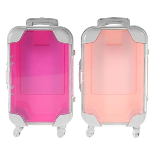 Angoily 2-Teiliger Mini-Make-Up-Koffer: Organizer Zur Aufbewahrung Falscher Wimpern Tragbarer Reisekosmetikkoffer Für Frauen Verstellbare Trennwände von Angoily