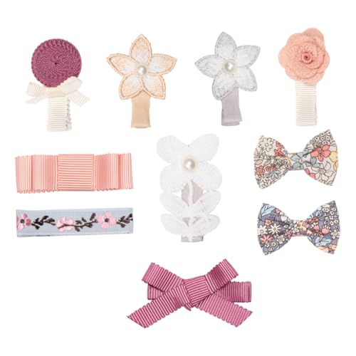 Angoily 20 Stk Blumen-Haarspangen-Set Haarschmuck aus Perlen Spitzenhaarnadeln Haarklammer Mode-Haarbekleidung Haarnadel für Kinder die Blumen einstellen Kopfbedeckung Baby Stoff von Angoily