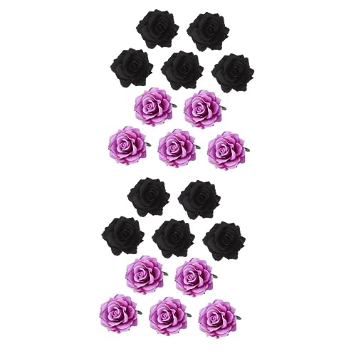 Angoily 20 Stk Rosafarbene Haarspange Haarschmuck Für Damen Simulierte Blumenklammern Blumenkopfschmuck Haarschmuck Für Frauen Hochzeit Florale Haaraccessoires Blumenclip Rose Braut Stoff von Angoily