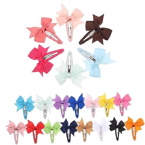 Angoily 20 Stück Haarschleifen Dekorative Haarspangen mit Schleifen für Frauen Gemischte Farben für Partys und Täglichen Gebrauch Langlebig und Leicht von Angoily