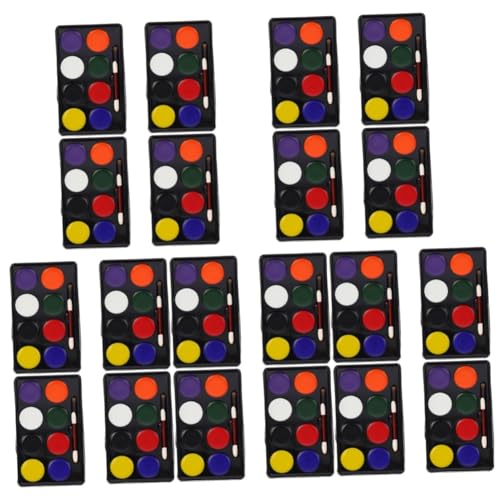 Angoily 20 Stück Teiliges Halloween Körperfarbe Ungiftiges Wasserbasiertes Gesichtspigment Präzise Farben für Nationalflaggen und Sportfans Hautfreundlich Einfach Abwaschbar für Party und von Angoily