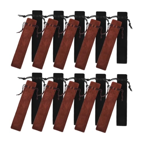 Angoily 20 Stück Teiliges Kordelzug Stiftsäckchen aus Robustem Antihaftendem Samt Praktische und Tragbare Geschenkverpackung für Füllfederhalter und Stifte für Schule Büro Schüler und von Angoily