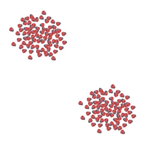 Angoily 200 Stk Aufkleber in Marienkäferform hölzerne Marienkäferknöpfe Flatback-Verzierungen Marienkäfer-Dekor Holzdekor Tier Ornament Charme Biene Kunsthandwerk schmücken Knopf von Angoily