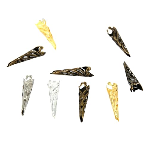 Angoily 200 Stück DIY Bead Caps Charm Farbiges Legierungs Perlenkappen mit Hohlem Schmetterlingsblumen Design Schmuckanhänger Zubehör für Damen Basteln und Charms Kreation von Angoily