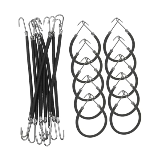 Angoily 20stücke Haargummis Mit Haken Für Pferdeschwanz Verstellbare Elastische Bänder Für Damen Haarschmuck Aus Geeignet Für Hochsteckfrisuren Und Dickes Haar von Angoily