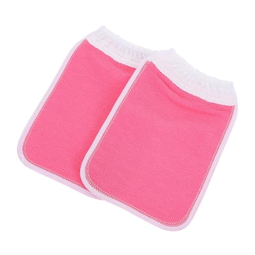 Angoily 2St Badehandschuhe Luffa-Handtuch rosafarbene Pferdeschwanzverlängerung Handschuhe für Männer Handtücher Körperwäscher für die Dusche Körpertücher schrubben sauber Badetuch Badeset von Angoily