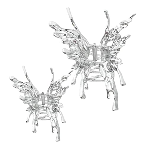 Angoily 2Stücke Schmetterlings Haarspangen für Damen Metall Haarklammern Stabile Haarklemmen für Dickes und Praktische Clips für Alltag und Besondere Anlässe von Angoily