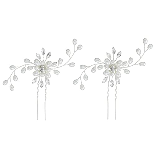 Angoily 2St Haarnadel Hochzeitshaarschmuck für Frauen Hochzeit Haarspange haar spangen Haarspangen Tiara hochzeitsdeko dame hochzeit kopfschmuck braut hochzeit kopfschmuck von Angoily