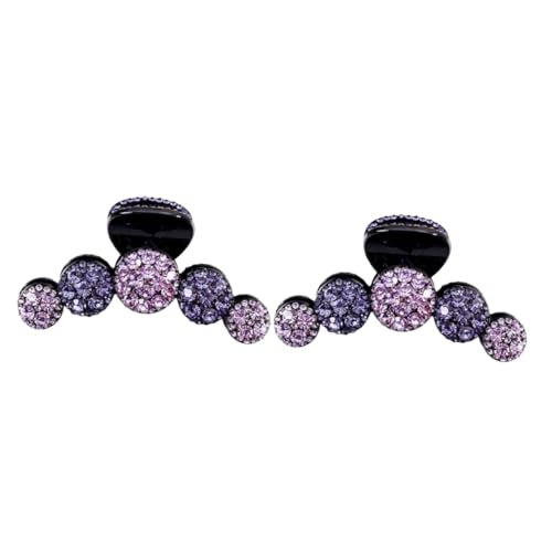 Angoily 2St Haarnadel Haarspangen-Klemmen französische haarspange haarschmuck Haarklammer Tiara Frauen Haarspange Party-Haarspange Mädchen Kopfbedeckung Haare hoch Violett von Angoily