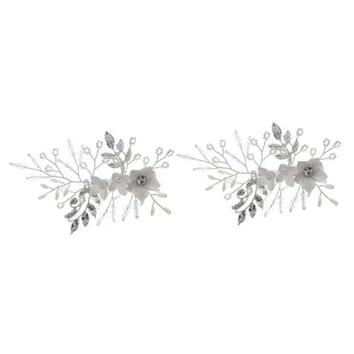 2st Haarnadel Haarklammer Tiara Haarspangen Haarspange Mädchen Haarnadel Braut Haarnadel Haar Klammern Haarschmuck Für Frauen Fräulein Seitenclip Strasssteine Kleid von Angoily