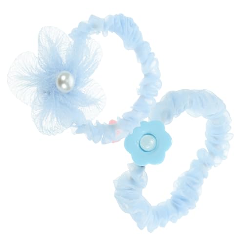 Angoily 2St Haarschmuck Haargummis für Kinder Frauen Haarband Haarbänder Haargummis für Kleinkinder Tiara Haargummis für kleine Mädchen Pferdeschwanzhalter die Blumen Haarring von Angoily