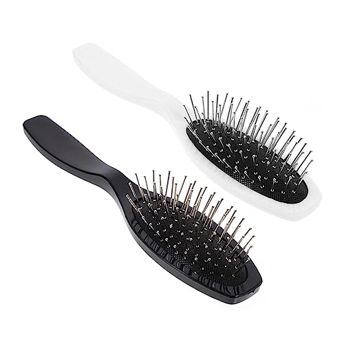 Angoily 2St Kamm pinsel für kinder hairbrush kopfhaut massage hair glossing gift ideas shinin Haushaltskämme Haarbürste entwirrende Paddelbürste Airbag Stahlnadel Abs Weiß von Angoily