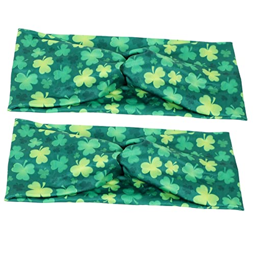 Angoily 2st Klee-haargummi Kopfschmuck Zum St. Patricks Day Stirnbänder Patricks Day Party Stirnband Festival-party-dekor Haarschmuck Für Frauen Mädchen Milchseide Kind Zubehör von Angoily