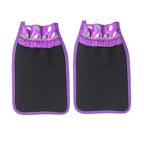 Angoily 2St Radiergummi Luffa koreanischer Peeling-Handschuh Handschuhe Badetuch Badetücher aus Kohle Frotteetuch gefrostet Wäscher Pack Fräulein Violett von Angoily